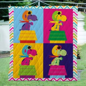 Snoopy House Plan 3D Quilt  Quilt